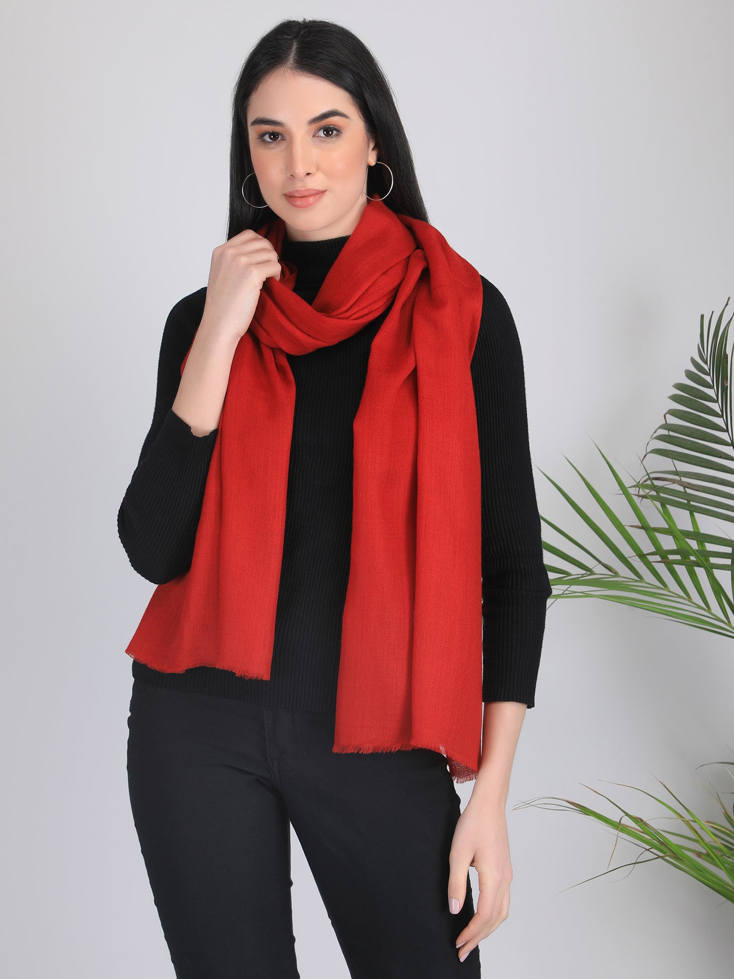 Reva Solid Cashmere Scarf