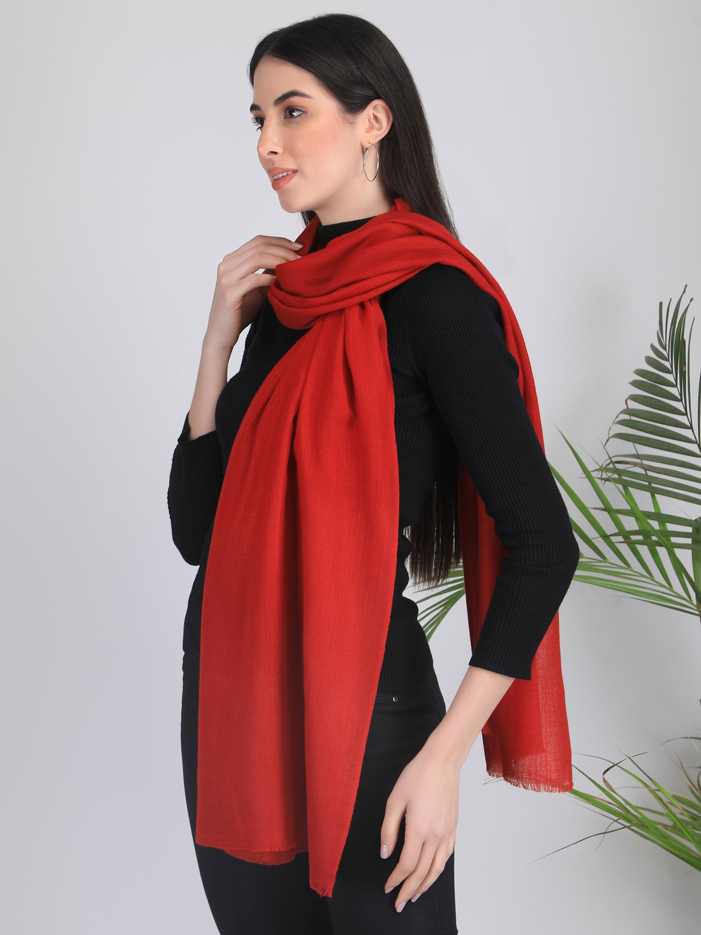 Reva Solid Cashmere Scarf