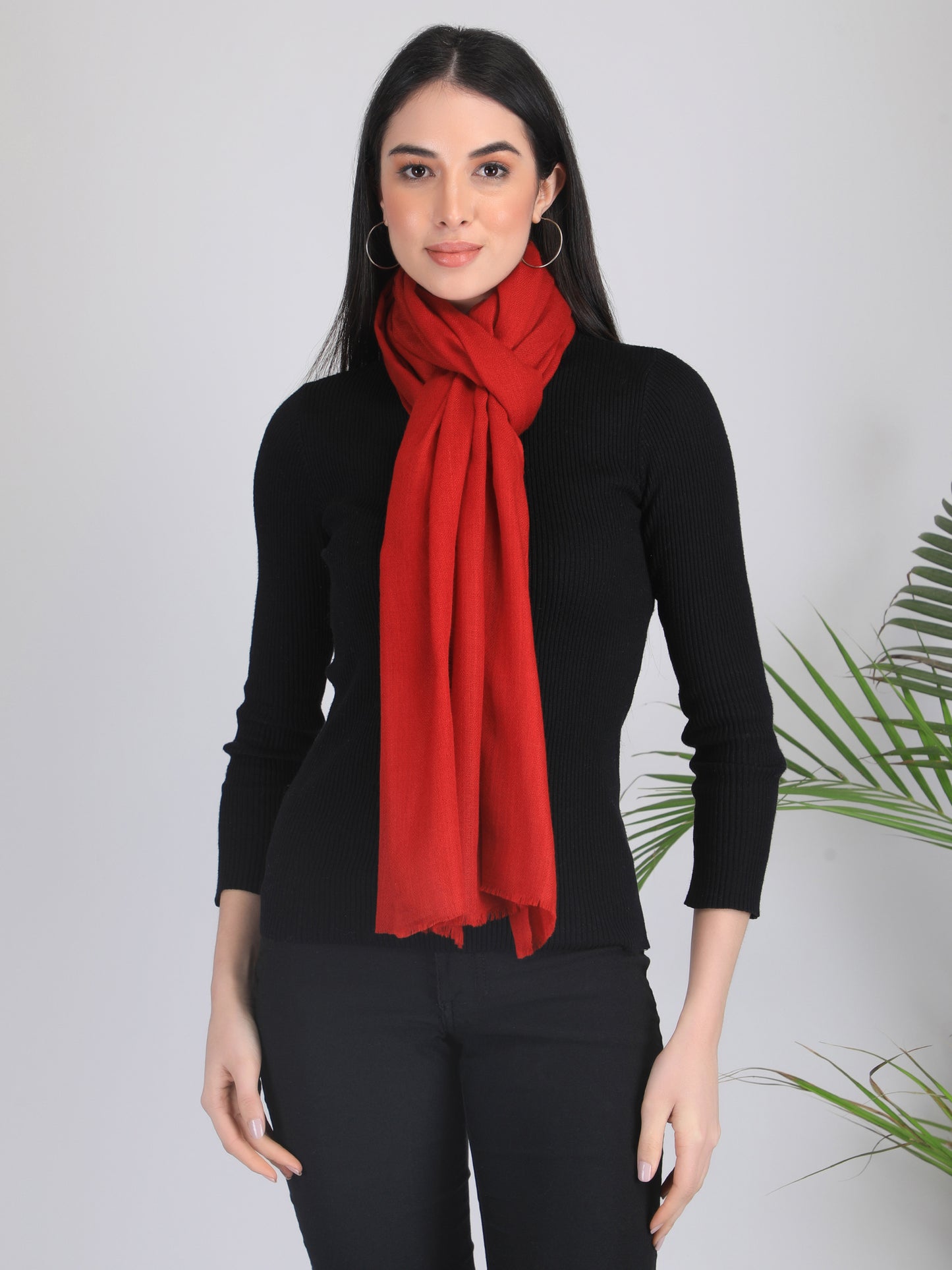 Reva Solid Cashmere Scarf