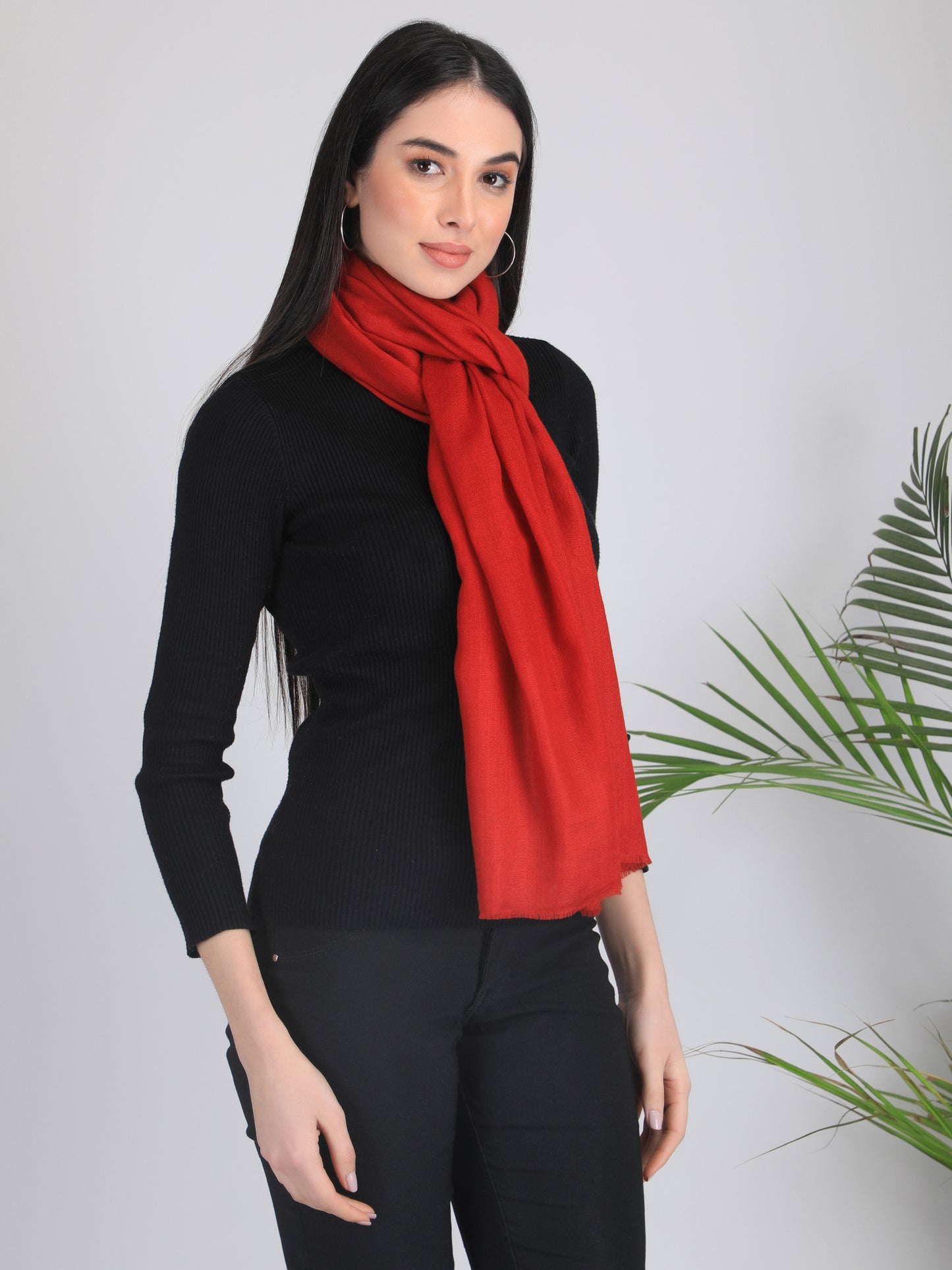 Reva Solid Cashmere Scarf